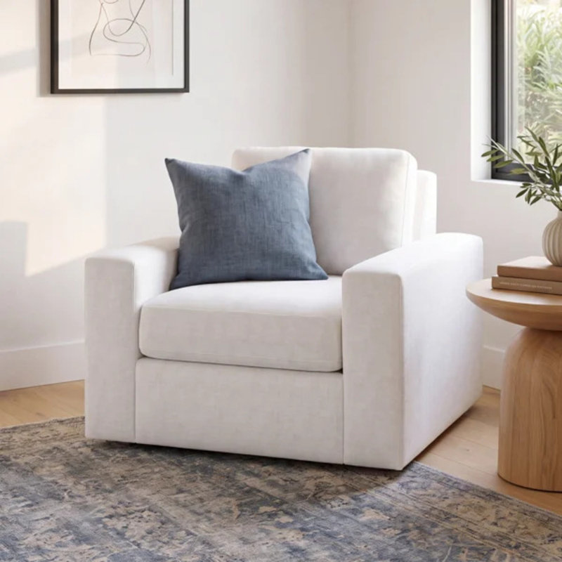 Jonie Upholstered Swivel Chair, Marquis Spruce