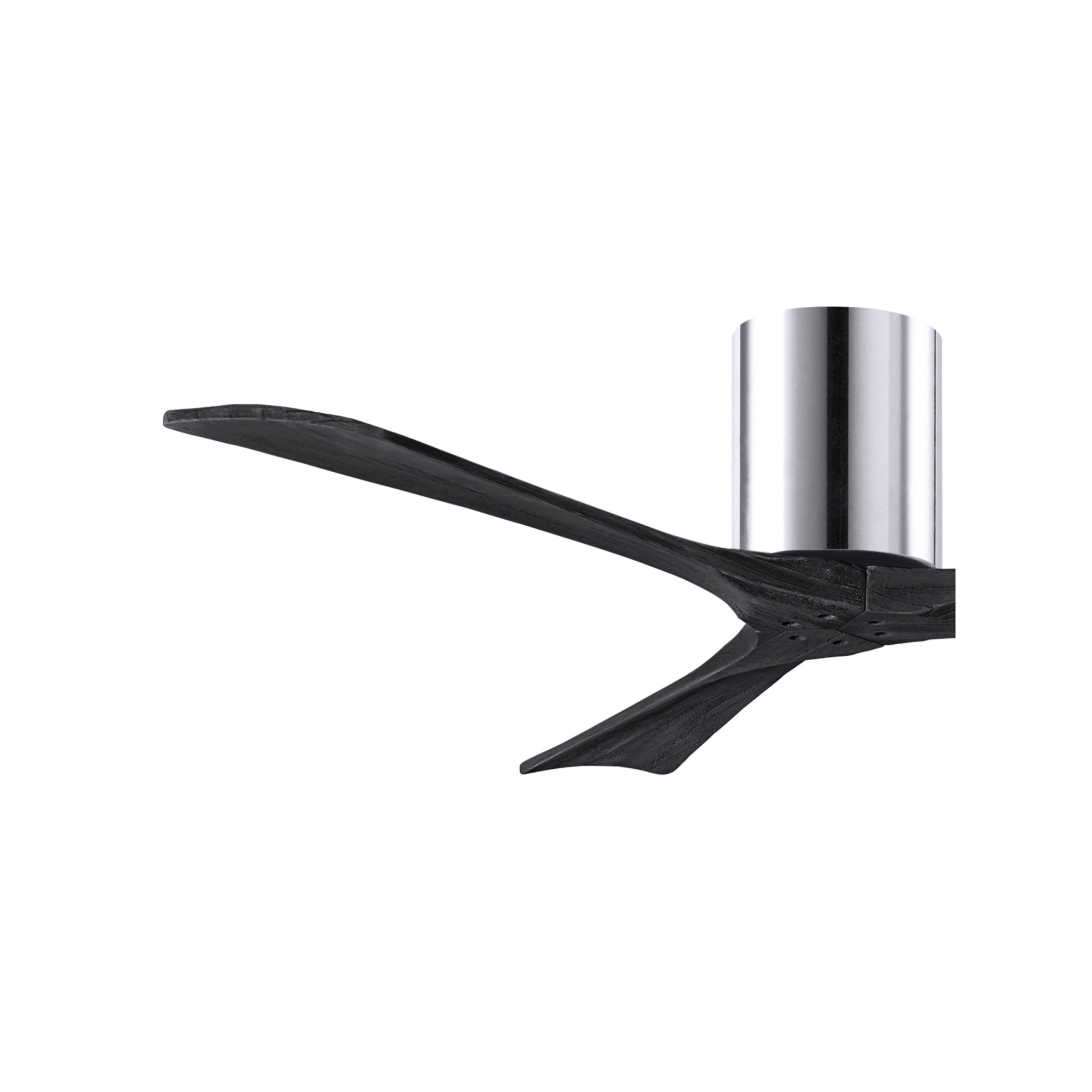 Olivier 3 Blade Ceiling Fan, Matte Black, 52", Polished Chrome