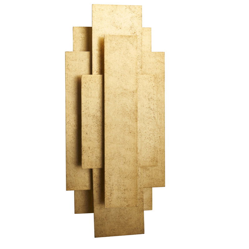Melora LED Flush Mounted Sconce, Antique Gold Leaf