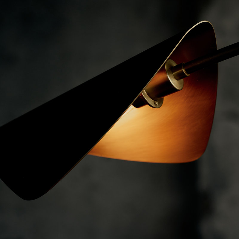 Eclipse Chandelier (Blackened Brass and Natural Brass), Natural Brass