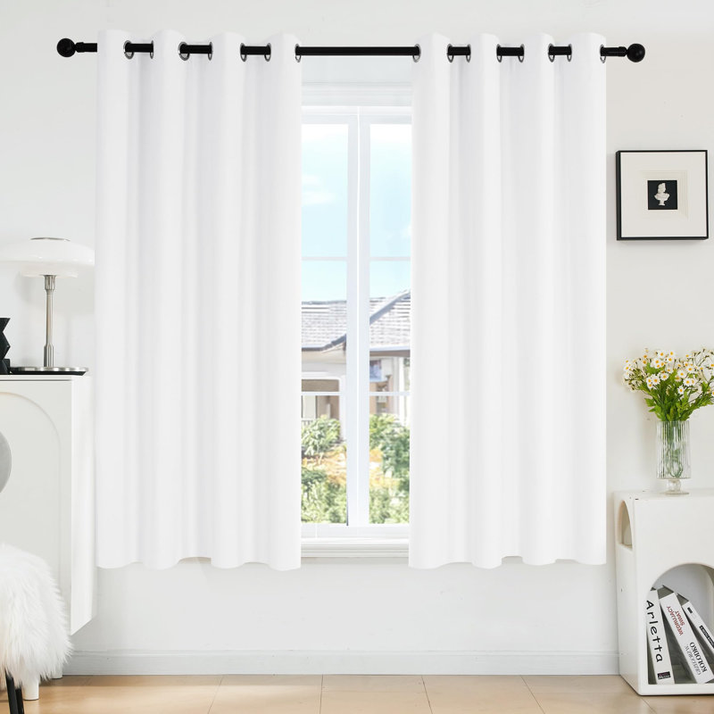 Thermal Insulated Room Darkening Grommet Curtain Panels (Set of 4), 52" W x 54" L