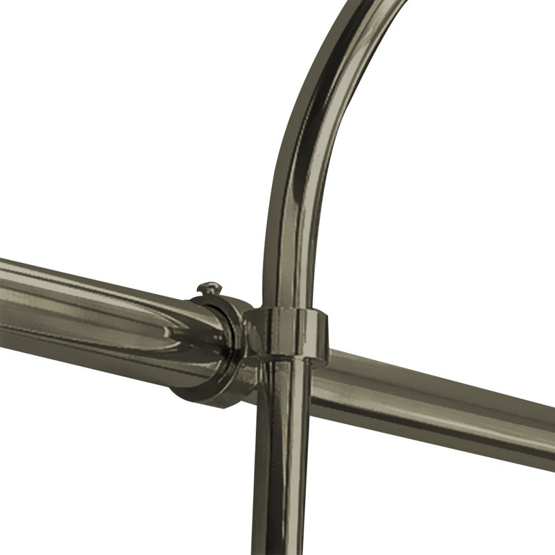 Attaches / Raccords avec entretoise de douche et laiton massif par Strom Living, Nickel mat