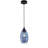 1-Dark blue dimmable glass iron pendant light