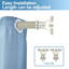 Tringle à rideau simple réglable 1 po Natalee-312852137-312852132