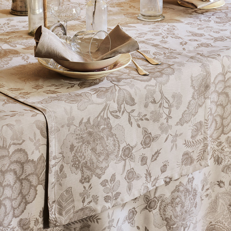 Manzo Table Runner, Beige, 54cm W x 174cm L