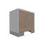 Table de chevet 2 tiroirs en bois, blanc brillant