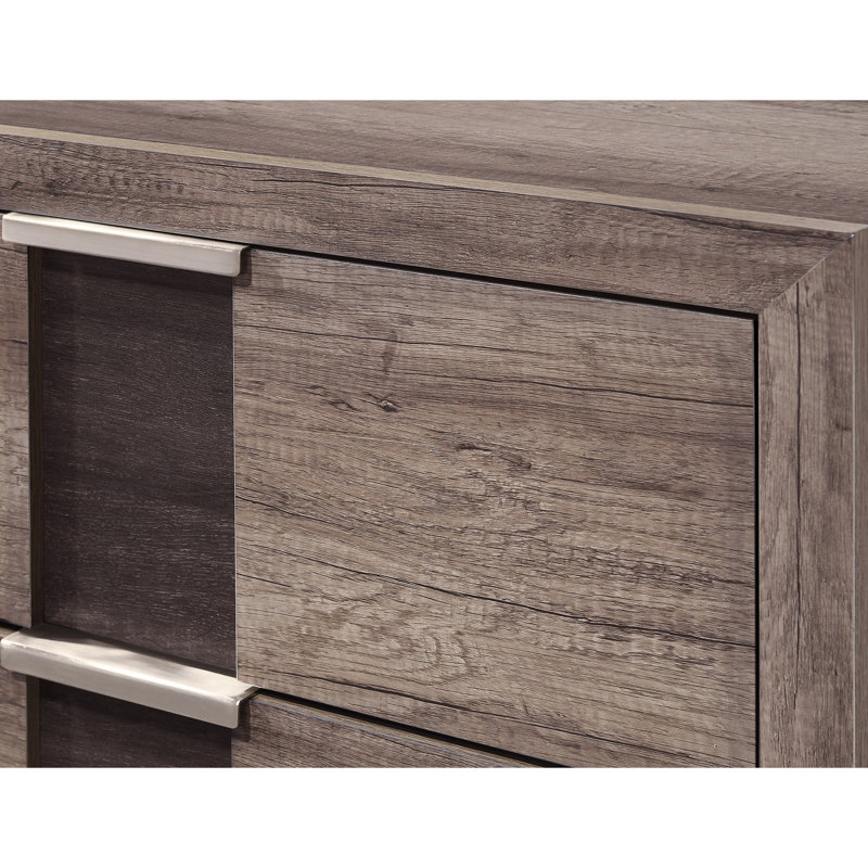Table de chevet contemporaine 1pc, Brun