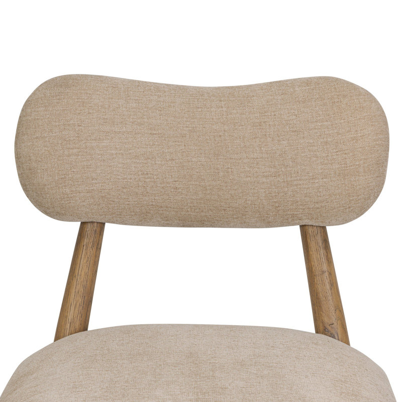 Juna Upholstered Dining Chair, Smoked Oak, Natural
