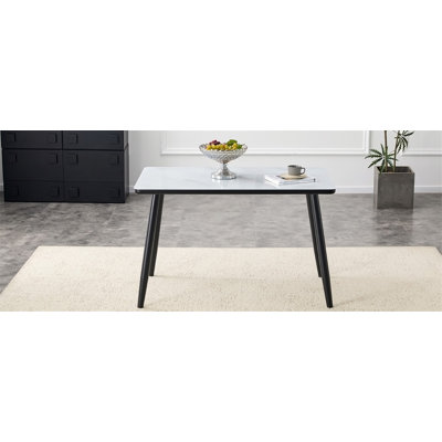 Modern minimalist rectangular dining table