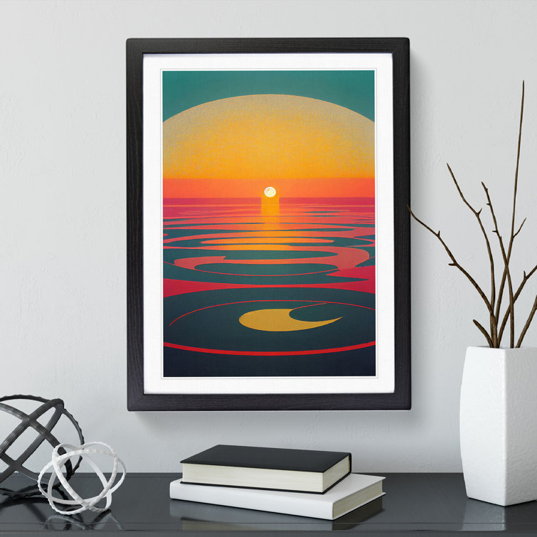 Peaceful Sunset Abstract - Single Picture Frame Art Prints