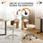 Ring-Shaped Wooden Back Office Chair With Foot Spikes And Wheels-1265467729