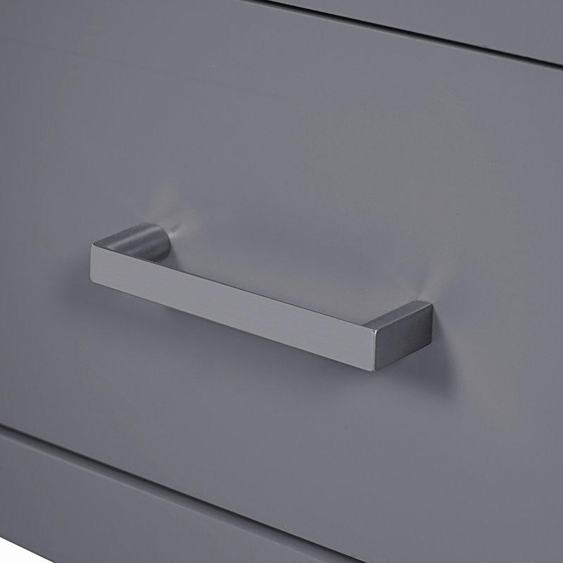 Meuble-lavabo moderne avec lavabo encastré, Gris