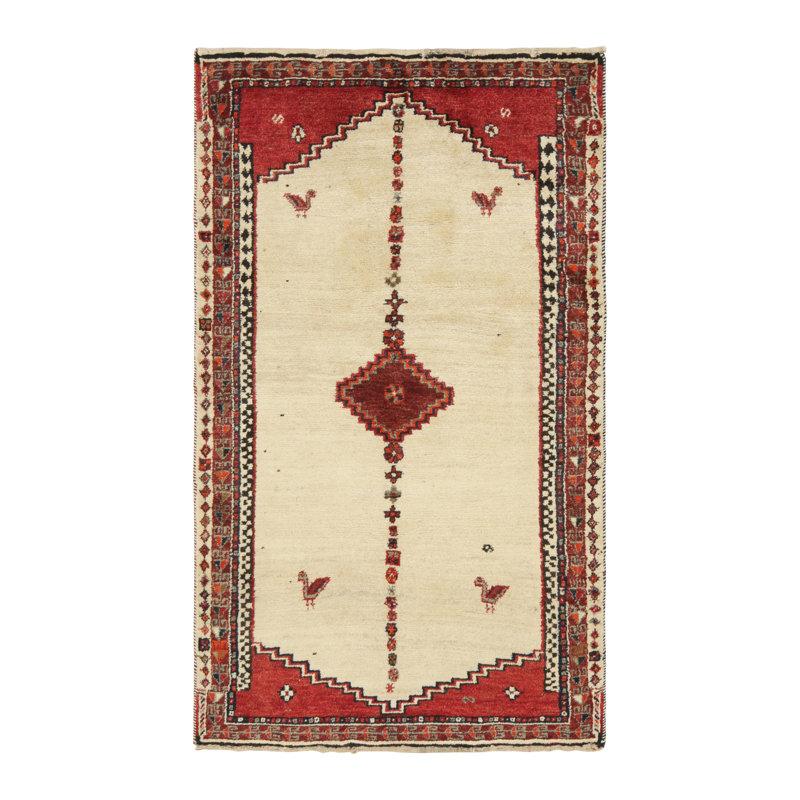Antique One-of-a-Kind 4'3X7' Hand Knotted Area Rug