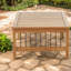 Ensembles de salle à manger de patio moderne, causeuse en bois d'acacia