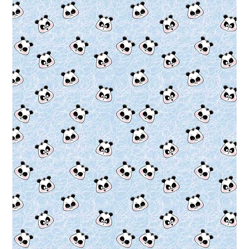 Ensemble de housse de couette Panda, Housse de couette très grand + 2 taies décorativ