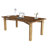 Brown Solid Wood 62.99" Large Farmhouse Executive Computer Table Home Office Desk for Office, Conference Room, Study Room