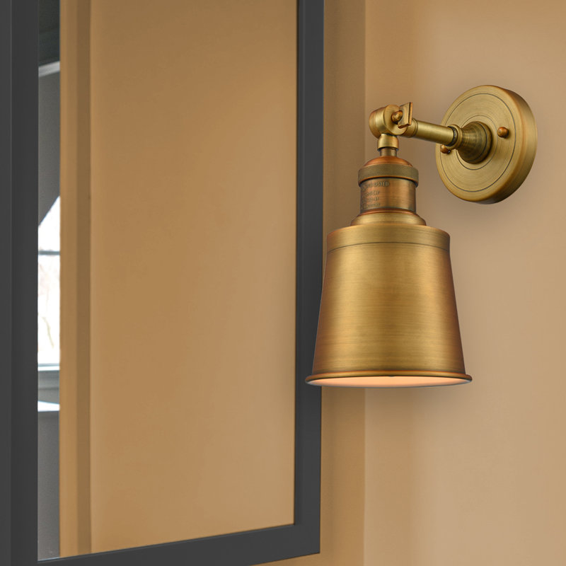 Lavender Hill Armed Sconce, Brushed Brass