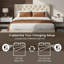 Upholstered Bed Frame with Diamond Button Tufted Headboard-1491723740-1491723743