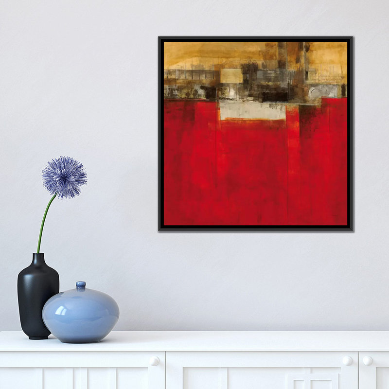 « new villes iv », impression sur toile, H 37 po x l 37 po x P 1,5 po, Toile encadrée noire, Pas de tapis