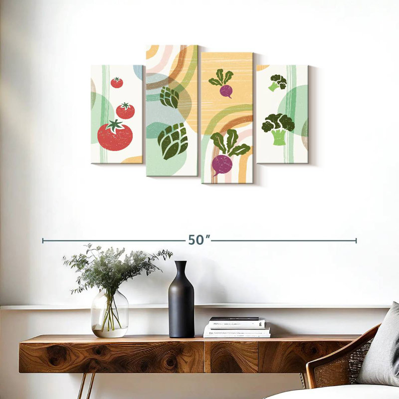 Yarlin Boho, légumes abstraits, H 22 po x l 36 po