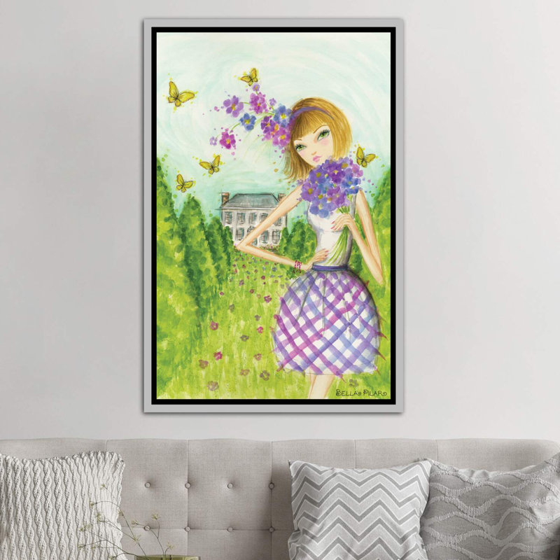 Printemps à Summerside # 2, art, Toile avec cadre argenté, H 48 po x l 32 po x P 1,5 po