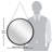 Modern Glam Round Plastic Wall Mirror 22 Inches-343878017