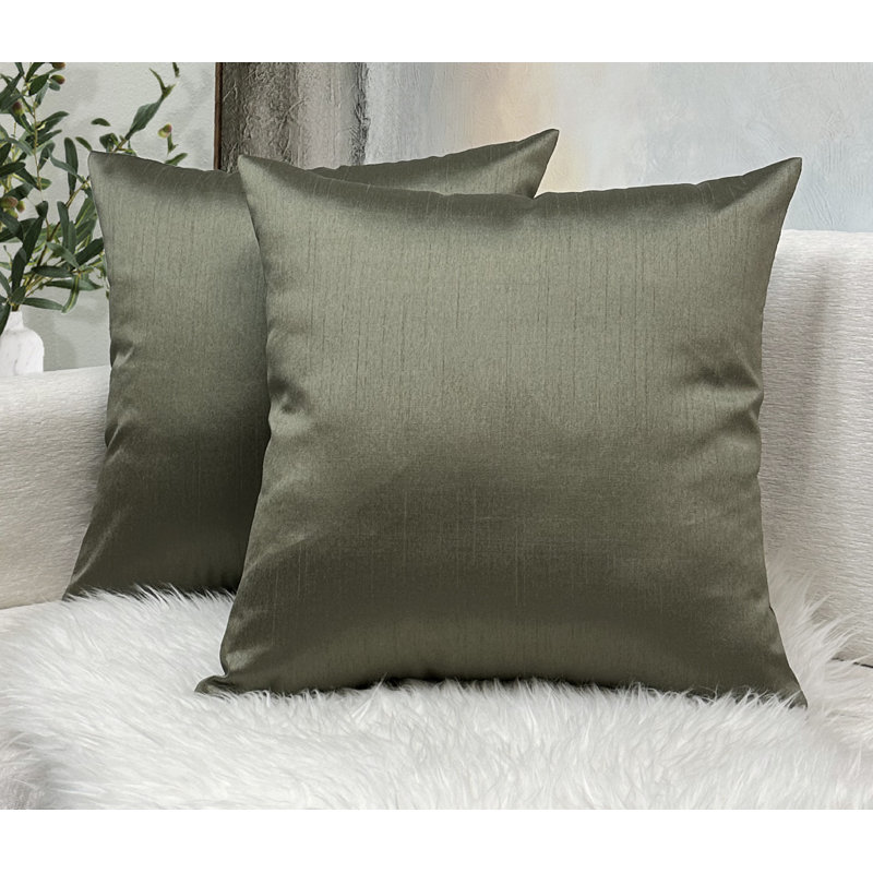 Coussin décoratif réversible 24 po Euro Shams, Sauge