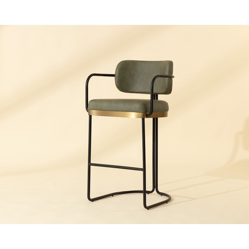 JALEN Upholstered Stool with Metal Frame