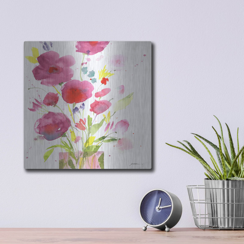 Mur de métal «Fushia Fusion» par Design Fabrikken, H 12 po x l 12 po