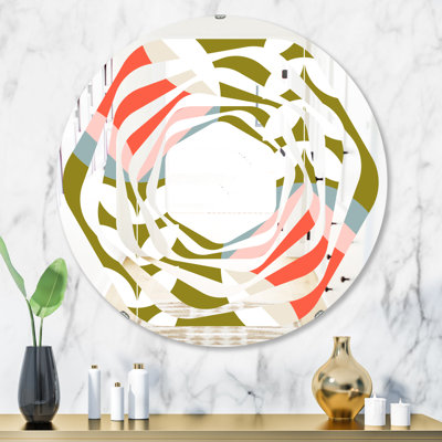 Whirl Botanical Modern Wall Mirror