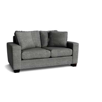 Causeuse à accoudoirs carrés de 64 po avec coussins réversibles Anastase