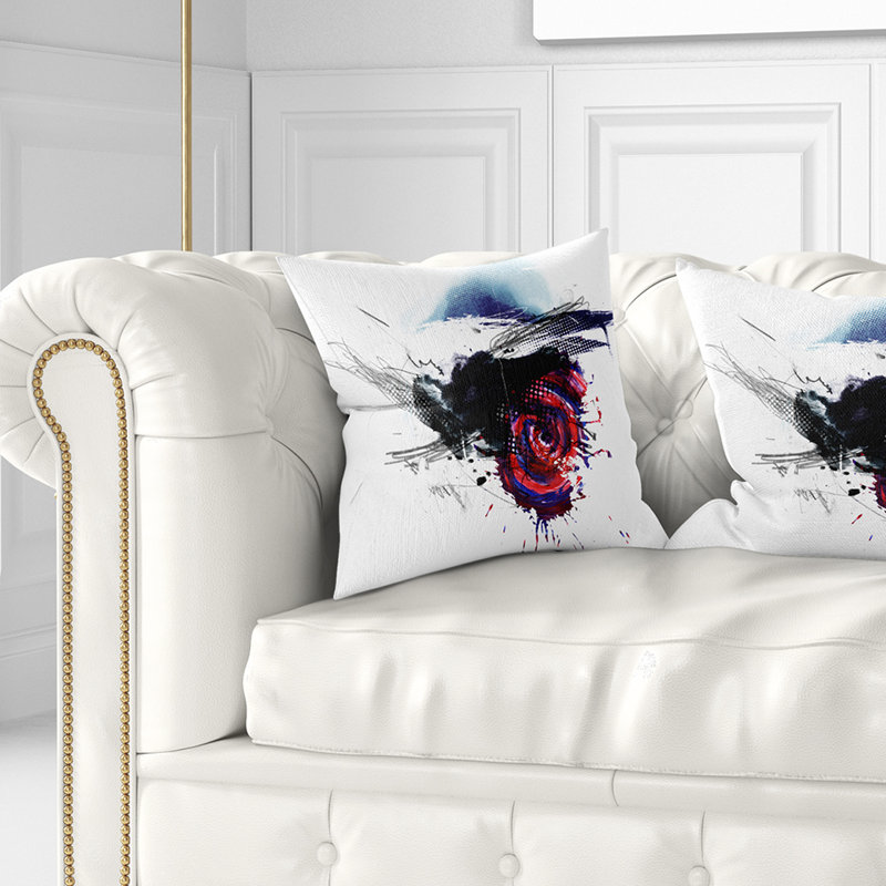  Coussin abstrait, 16 po x 1 po, Coussin décoratif