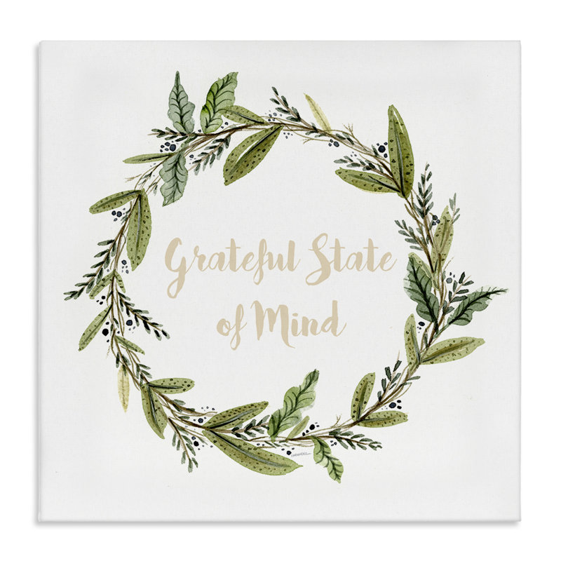 «Grateful State Of Mind», art mural sur toile par Leeza Hernandez, H 17 po x l 17 po
