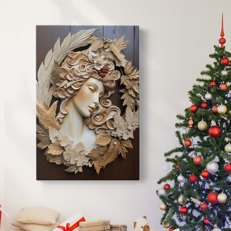 Art des Fêtes de Noël - Toile tendue avec châssis DL XXVI, H 27 po x l 18 po