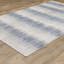 Tapis bleu / ivoire à rayures ombrées texturé Michalski-375472001