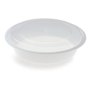 Restaurantware Asporto Microwavable To-Go Container - BPA Free PP Round Take Out Food Container with Clear Plastic Lid - Catering & Takeout - 32 oz