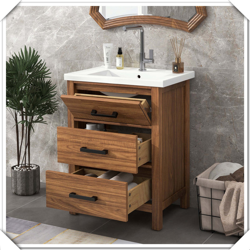 Meuble-lavabo autoportant 3 tiroirs Modern Modern