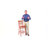Ladder Back Wooden Restaurant Barstool-1909724192