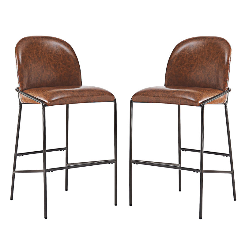 Ensemble de 2 tabourets de bar rembourrés