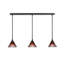 Luminaire suspendu linéaire sur pied 3 lumières avec verre Firré Saturn de 7 po-116396095-32325968