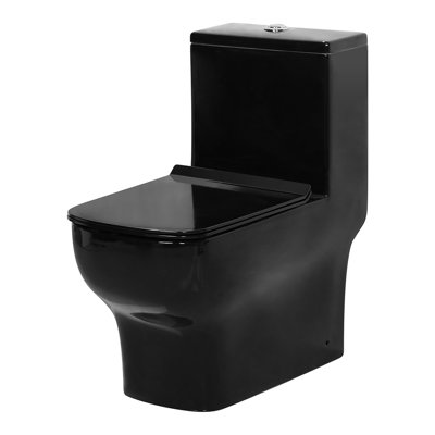 KDK HOME 1.26 Gallons GPF Elongated Floor Mounted One-Piece Toilet (Seat Included)