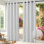 Panneau de rideau simple d'extérieur imperméable avec œillets noir et blanc l 52 po x L 108 po Abba-1956072598-1955741284