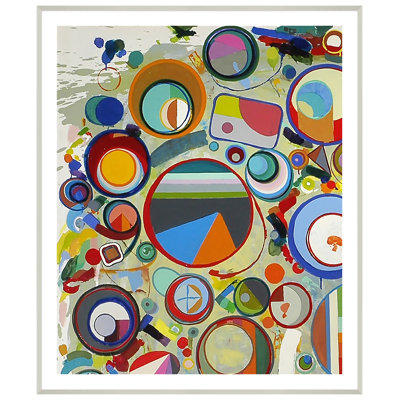 «Colorful Circles», reproduction d'impression encadrée