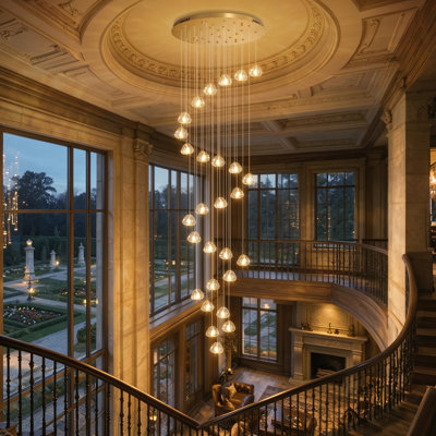 28-light Dimmable Crystal Chandelier