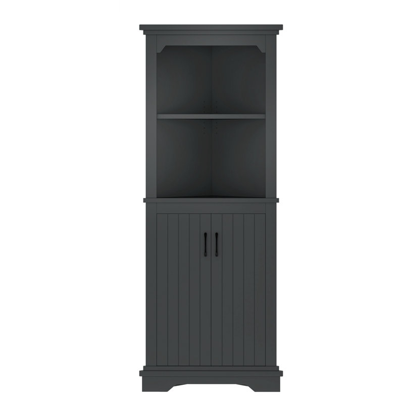 Grande armoire d'angle avec portes, Noir