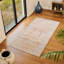 Brown Traditional Washable Rug, Bordered Floral Anti-Slip Rug For Living Room, Dining Room, Bedroom, Kitchen-1319774522