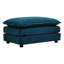 Canapé modulaire en chenille bleue avec structure en bois massif - pour plus de stabilité et de style