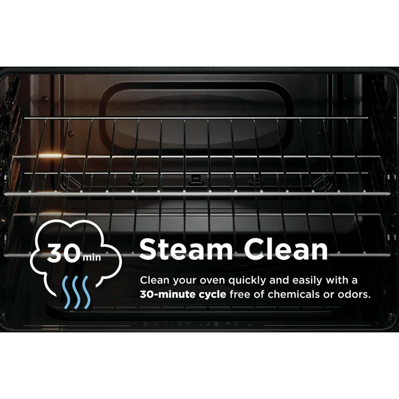 Frigidaire 30" 5.3 cu. ft. Freestanding Electric Range with Steam Clean, Stainless steel