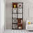 Vale 5-Shelf Display Bookcase with Cross Metal Frame-821086787