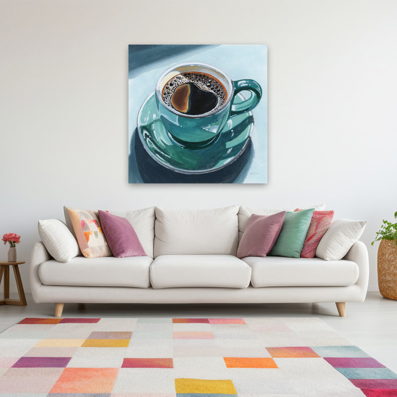 Reflets d'un matin café, art contemporain, H 48 po x l 48 po